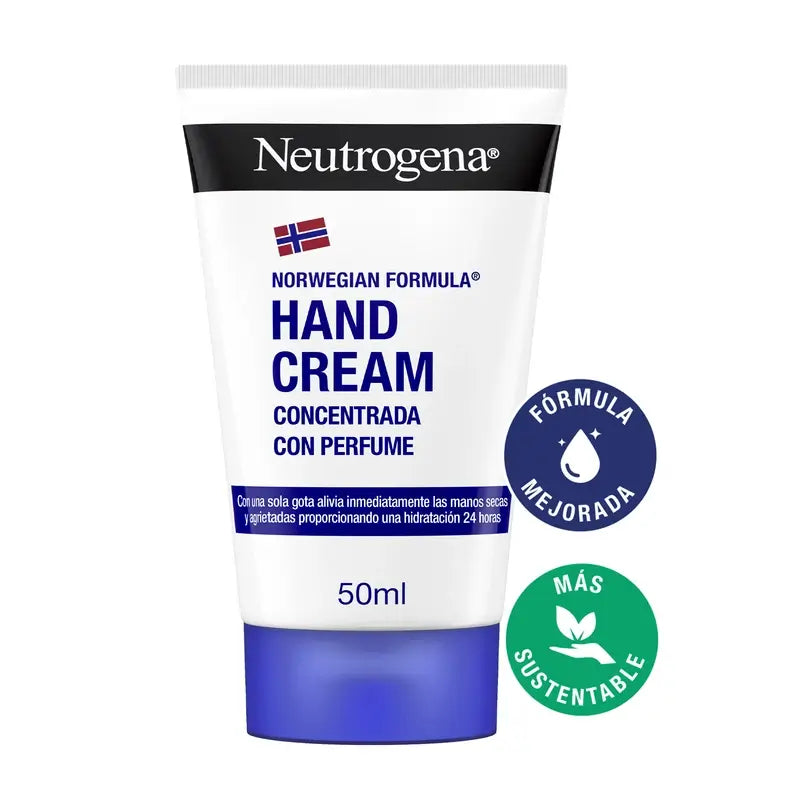 Neutrogena Crema De Manos Reparadora Concentrada Con Perfume, 2 X 50 ml