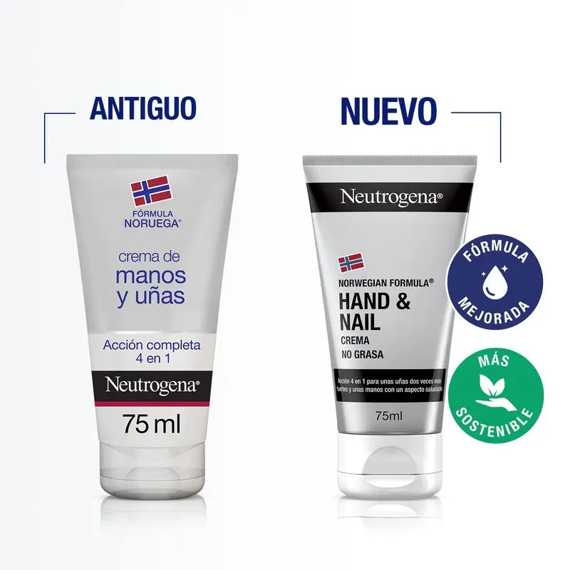 Neutrogena Crema de Manos y Uñas, Reparadora y Fortalecedora, 75 ml