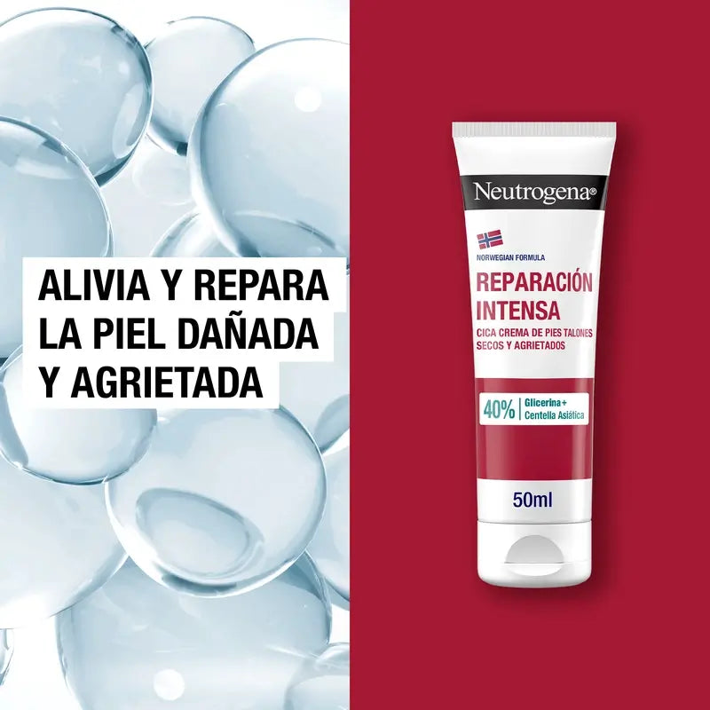 Neutrogena Crema Pies Talones Agrietados CICA, 50 ml