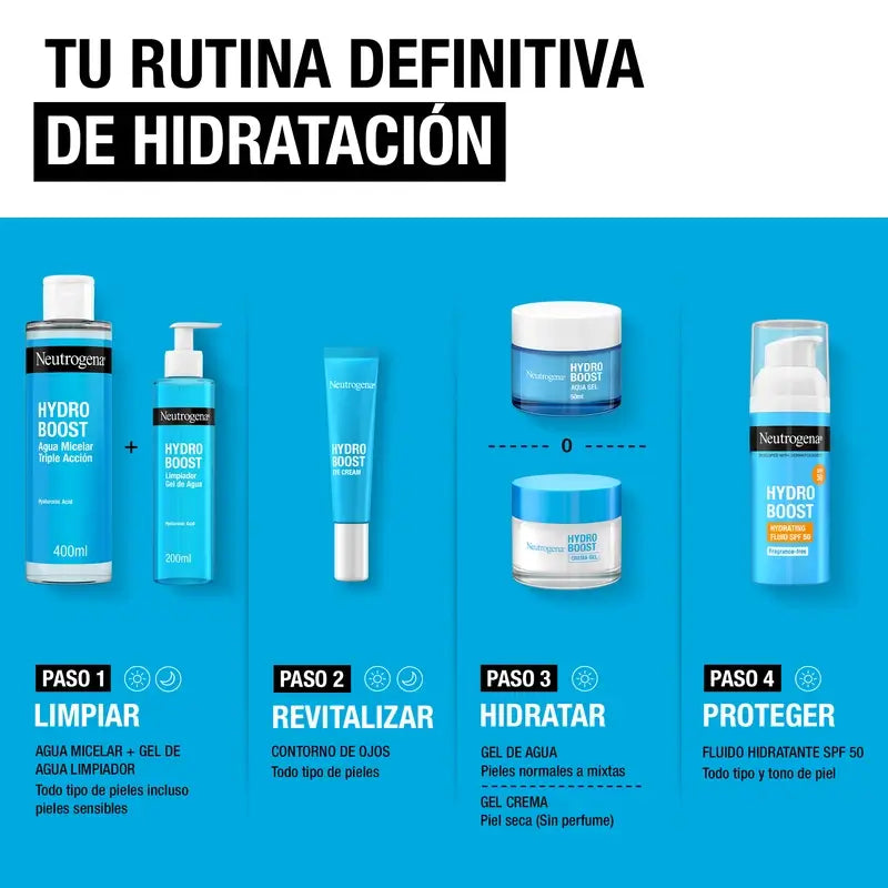 Neutrogena Hydro Boost Crema Gel Facial Hidratante, 50 ml