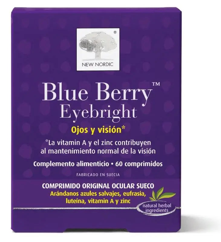 New Nordic Blue Berry Eyebright Ojos Y Vision, 60 Comprimidos