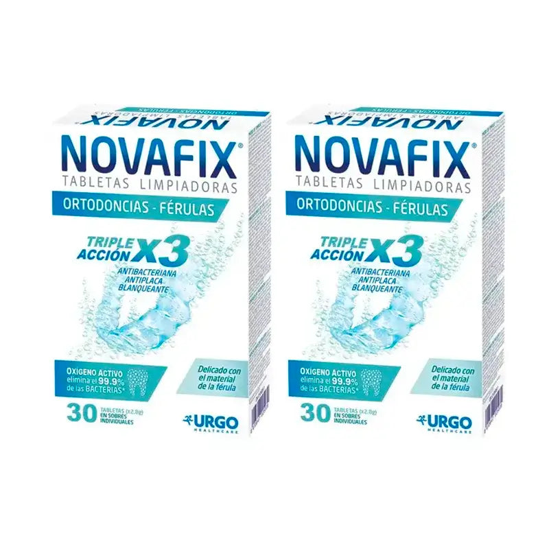 Novafix Tabletas Ortodoncias Y Ferulas, 2 x 30 unidades