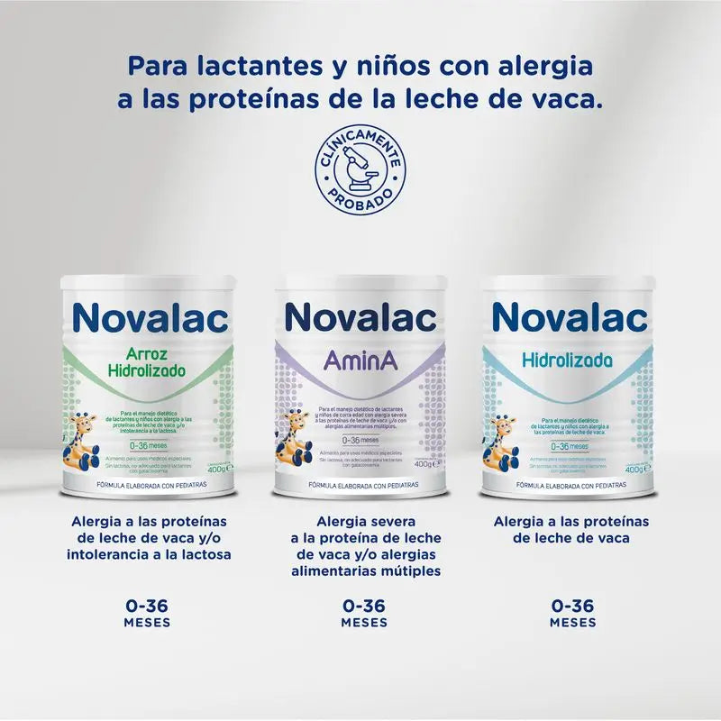 Novalac Arroz Hidrolizado 400 gr, 1 Bote Neutro