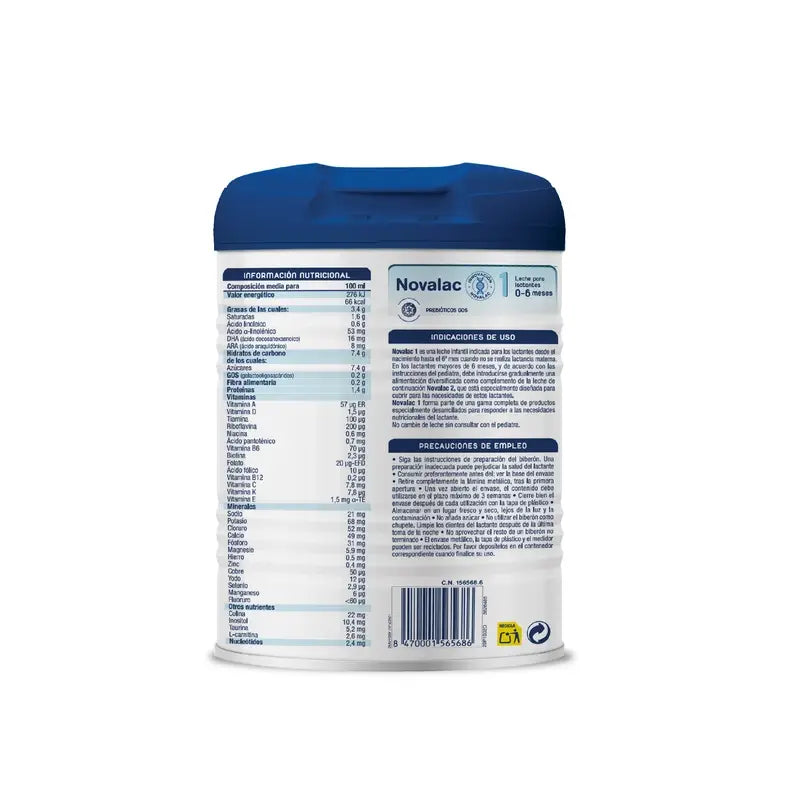 Novalac 1 Leche de Inicio, Pack 12 X 800 gr