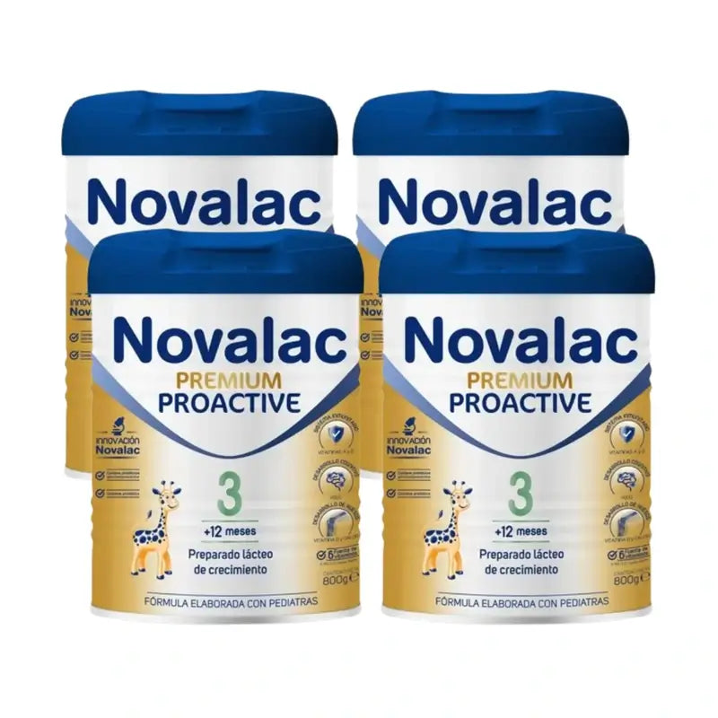 Novalac Premium Proactive 3 Leche De Crecimiento, 4X800 Gr