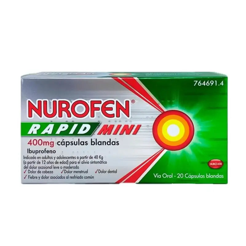 Nurofen Rapid Mini 400 Mg, 20 cápsulas blandas