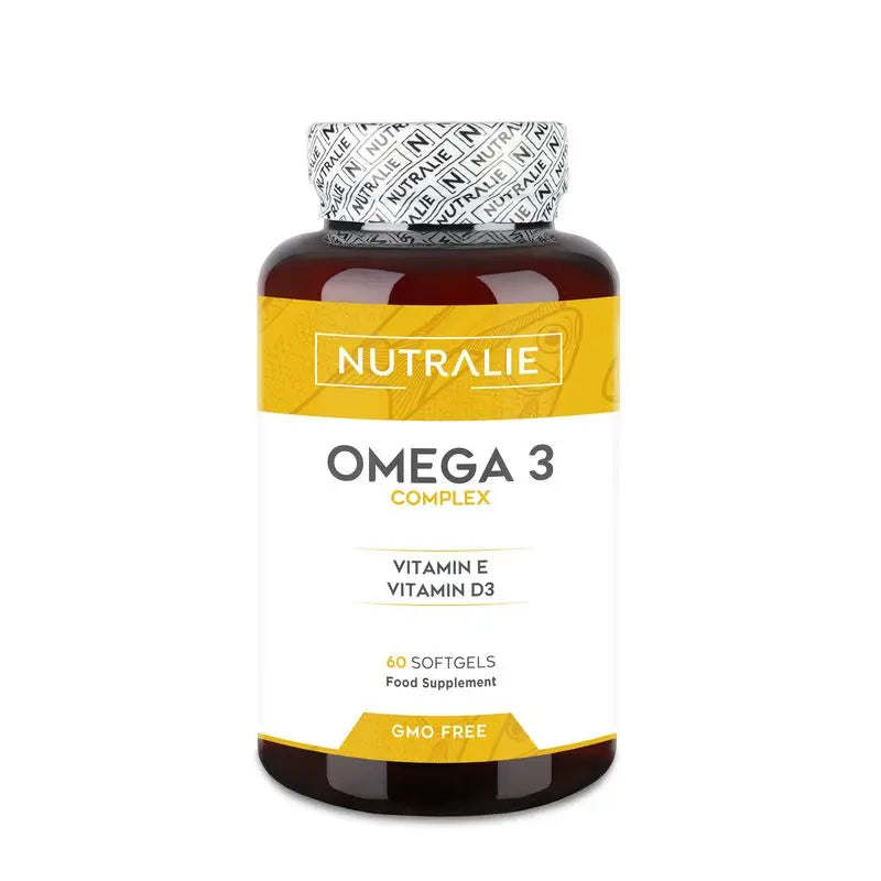 Nutalie Omega 3 Complex 2000mg EPA DHA con Vitamina E + D, 60 Cápsulas