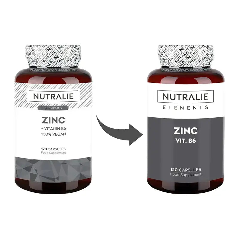 Nutralie Zinc Con Vitamina B6 Acné Pelo Piel Vegano , 120 cápsulas