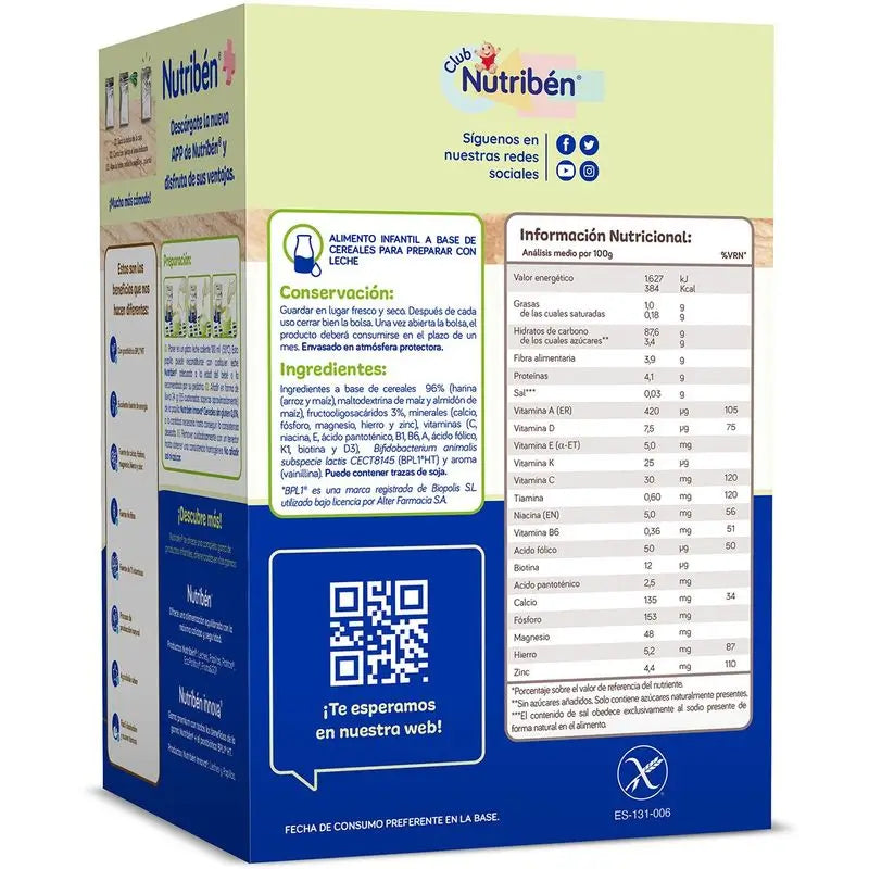 Nutriben Innova Zero% Cereales Sin Gluten, 500 gr