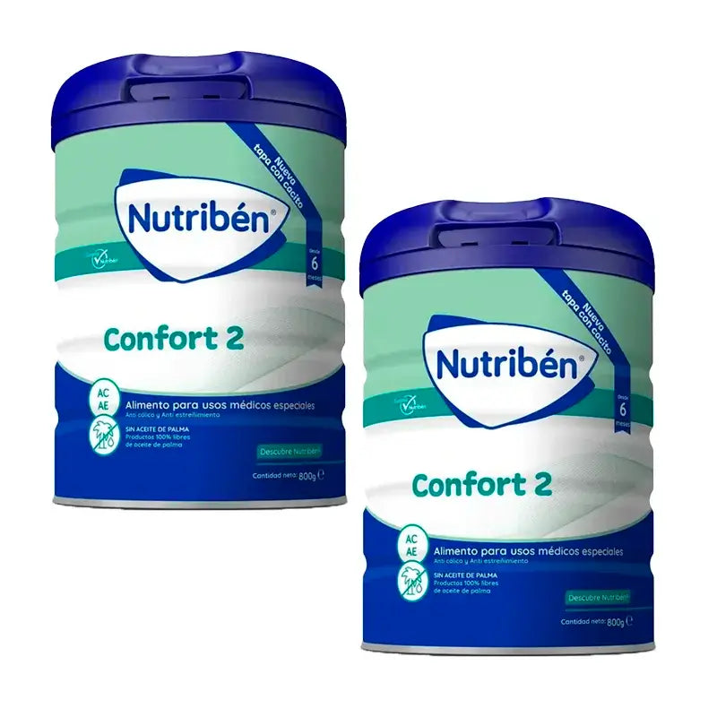 Nutribén Confort 2 Leche Continuación, 2 x 800 gr