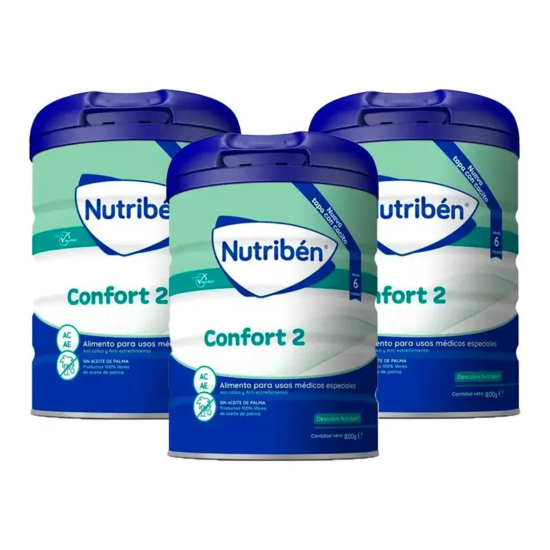 Nutribén Confort 2 Leche Continuación, 3 x 800 gr