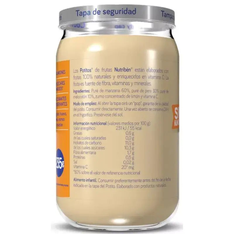 Nutribén Potito Frutas Variadas, 235 gr