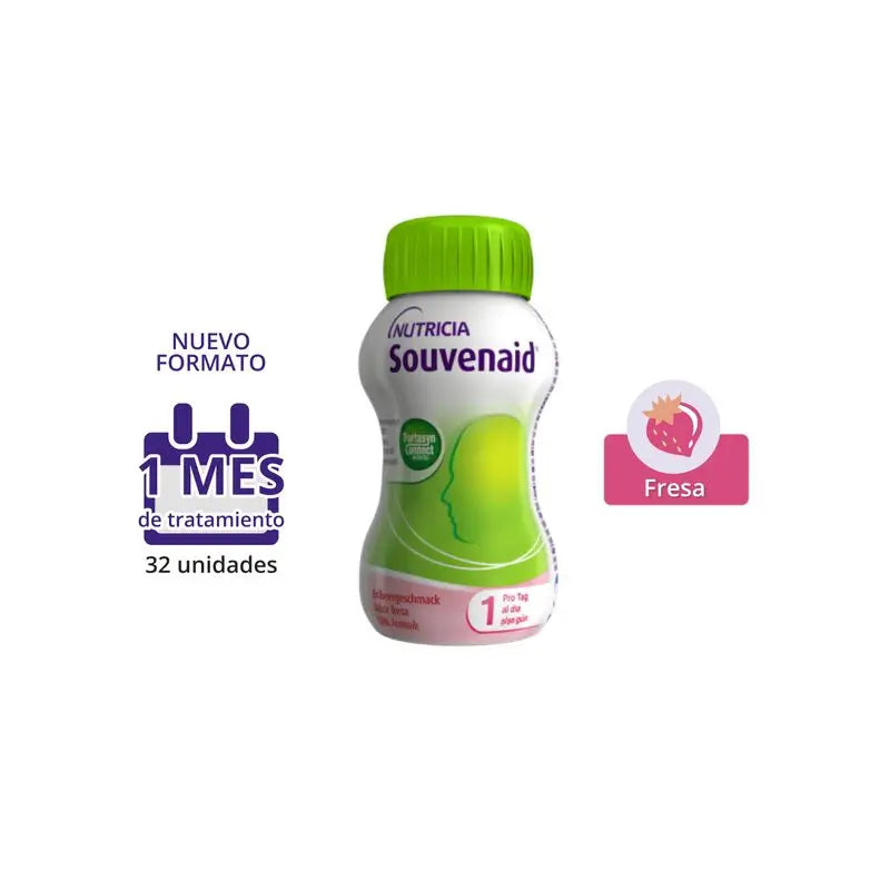 Nutricia Souvenaid Batidos Sabor Fresa, 4 unidades x125 ml