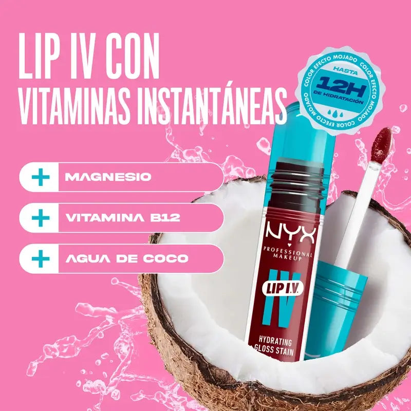 Nyx Lip Iv Tinte Labial Cranberry Splash Tono 13 , 5 ml