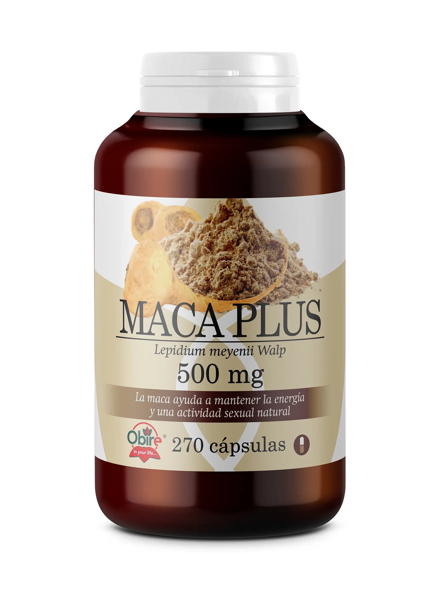 Obire Gran Formato Maca 500 Mg, 270 cápsulas
