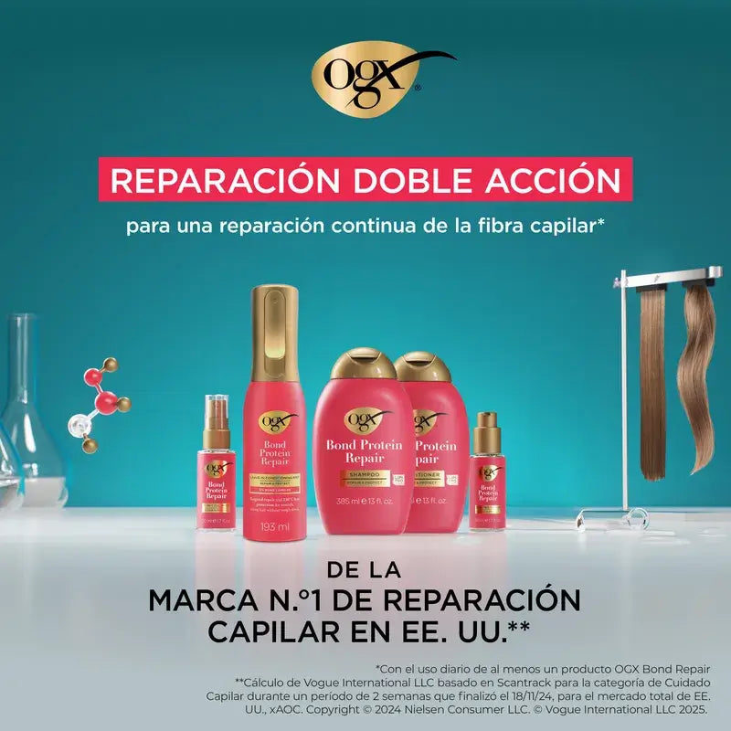 Ogx Bond Repair Leave‑In Conditioner, Spray Protector Térmico, Reparador Pelo, 193 Ml