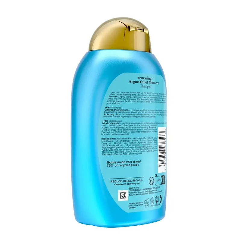 OGX Champú Aceite de Argán de Marruecos, Cabellos Secos y Dañados, 385 ml