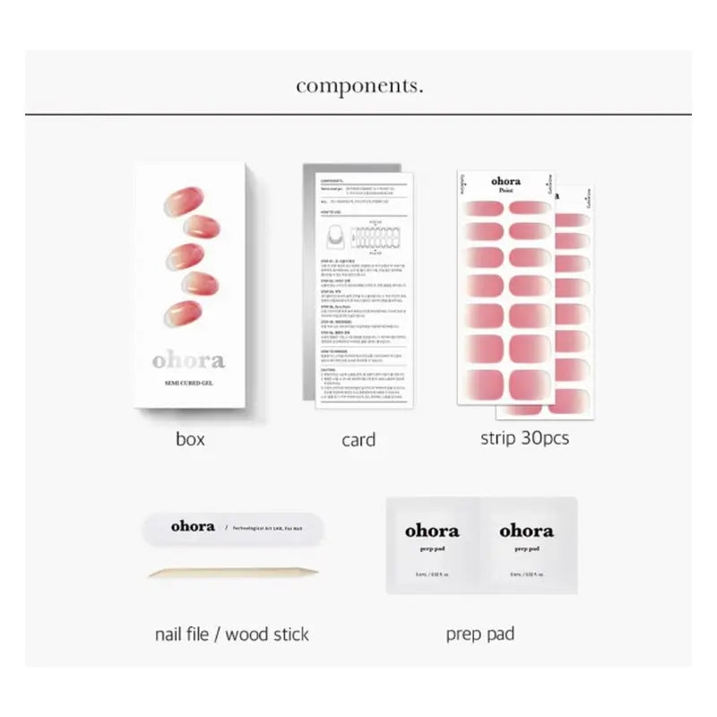 Ohora Uñas De Gel- Basic Nails No.1, 30 unidades