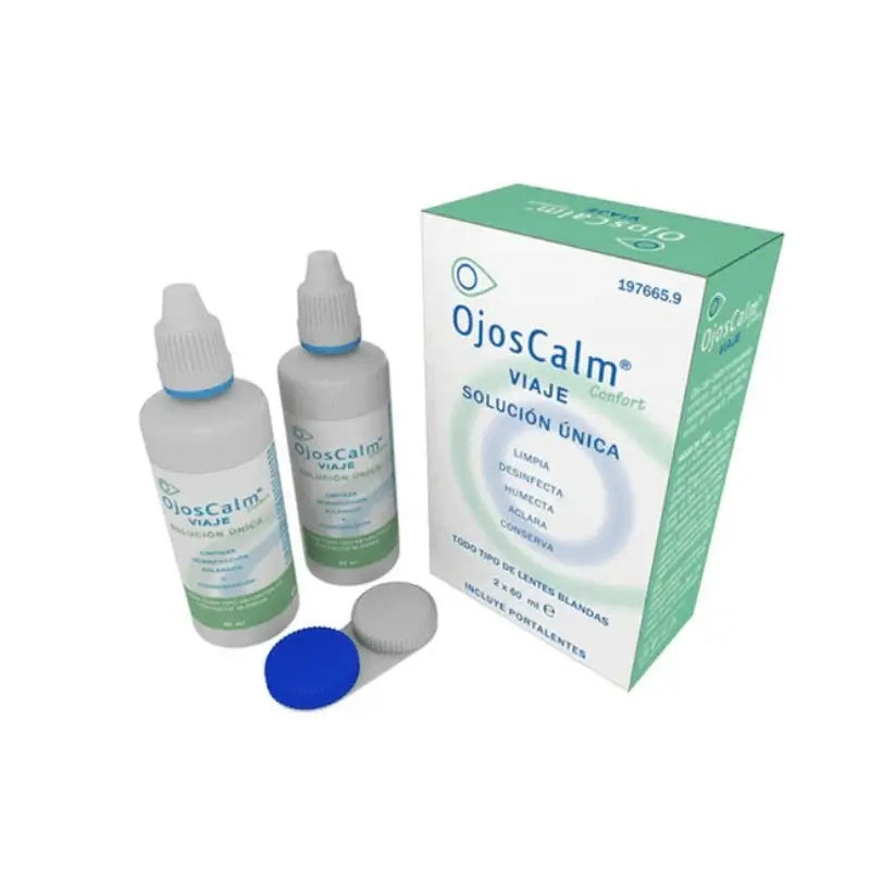 Ojoscalm Solución Única Líquido De Lentillas, 2x60 ml