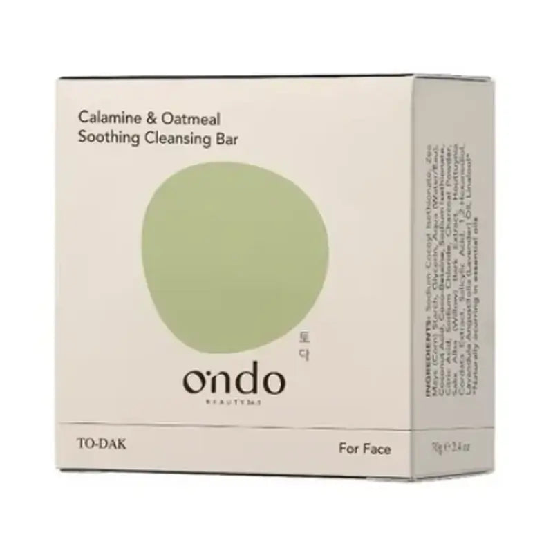 Ondo Beauty 36.5 Calamine & Oatmeal Barra Limpiadora Calmante, 70 gr