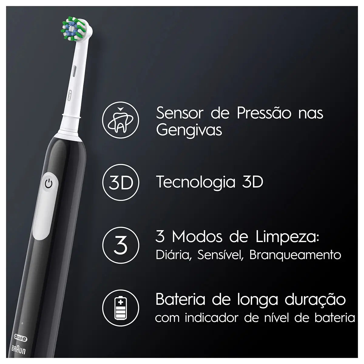 Oral-B Braun Cepillo De Dientes Eléctrico Pro 1 Negro
