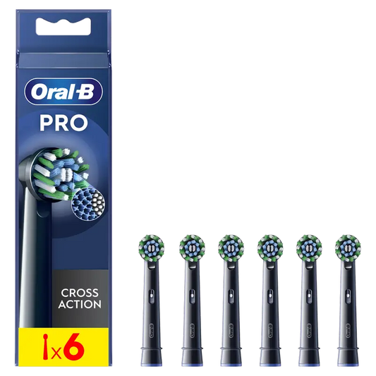 Oral-B Braun Recambio Cepillo Recargable Cross Action Negro 6 Ud