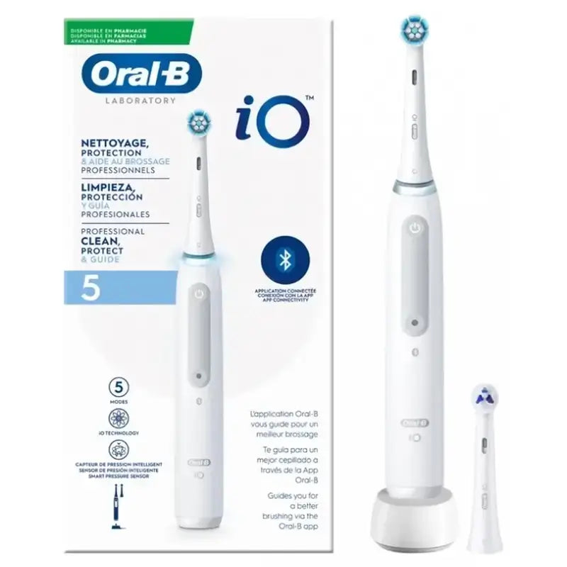 Oral-B Io 5 Cepillo De Dientes Eléctrico Blanco, 2 Cabezales
