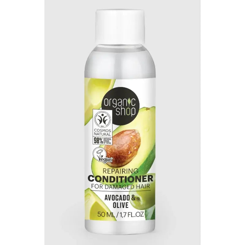 Organic Shop Acondicionador Reparador Para Cabello Dañado Aguacate Y Oliva , 50 ml