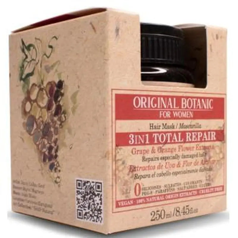 Original Botanic Mascarilla Total Repair Women 3 En 1 Dañado 250 Gr