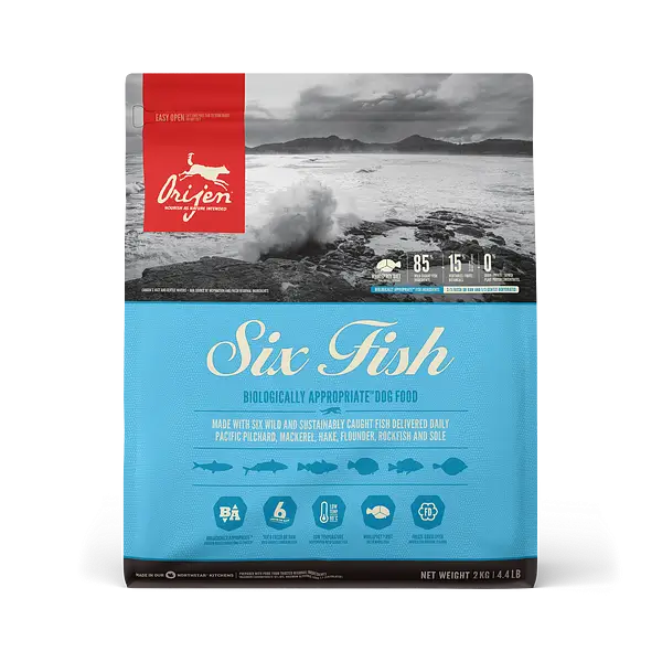 Orijen Canine Adult 6 Pescados 2Kg pienso para perros