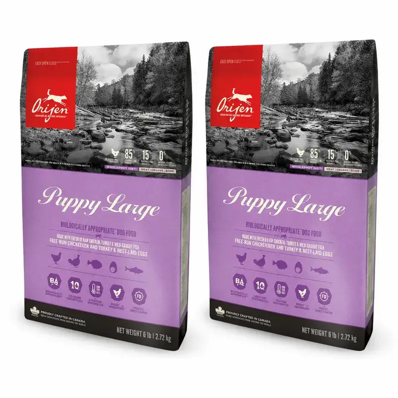 Orijen Canine Puppy Large 2 X 11,4 Kg Pienso Para Perros , pack 2