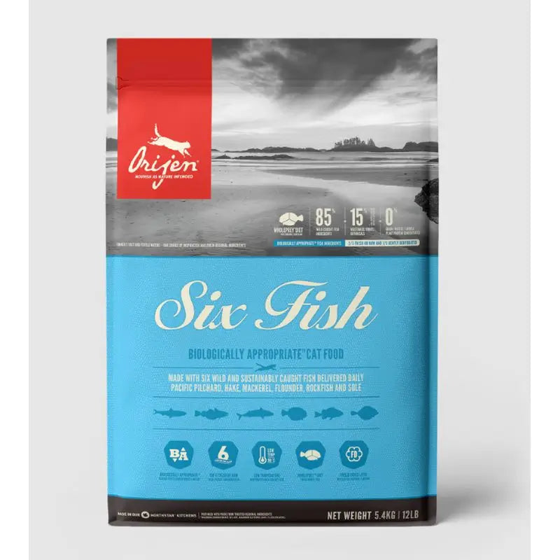 Orijen Feline Adult 6 Pescados 5,4Kg pienso para gatos