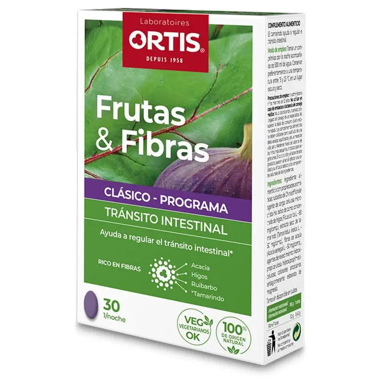 Ortis Frutas & Fibras Clasico, 2 X 15 Comprimidos
