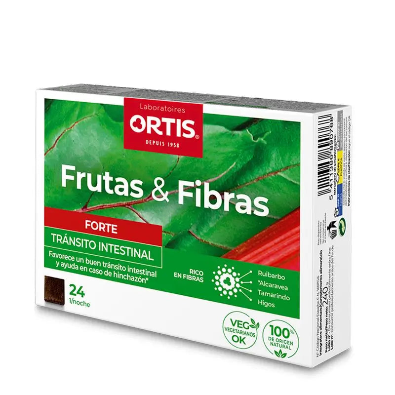 Ortis Frutas & Fibras Forte, 24 Cubitos