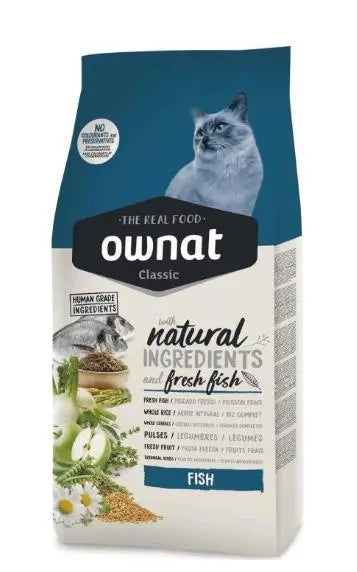 Ownat Classic Feline Adult Pescado 1,5Kg, Pienso para Gatos