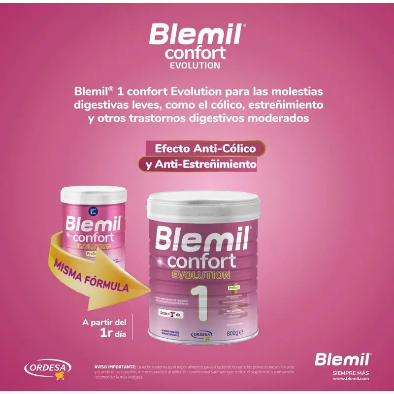 Blemil 1 Confort Evolution, Pack 2x800 gr