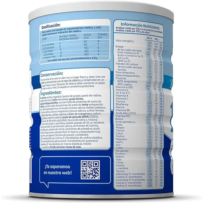 Nutribén Natal Pro-Alfa Leche Inicio, 2 X 800 gr