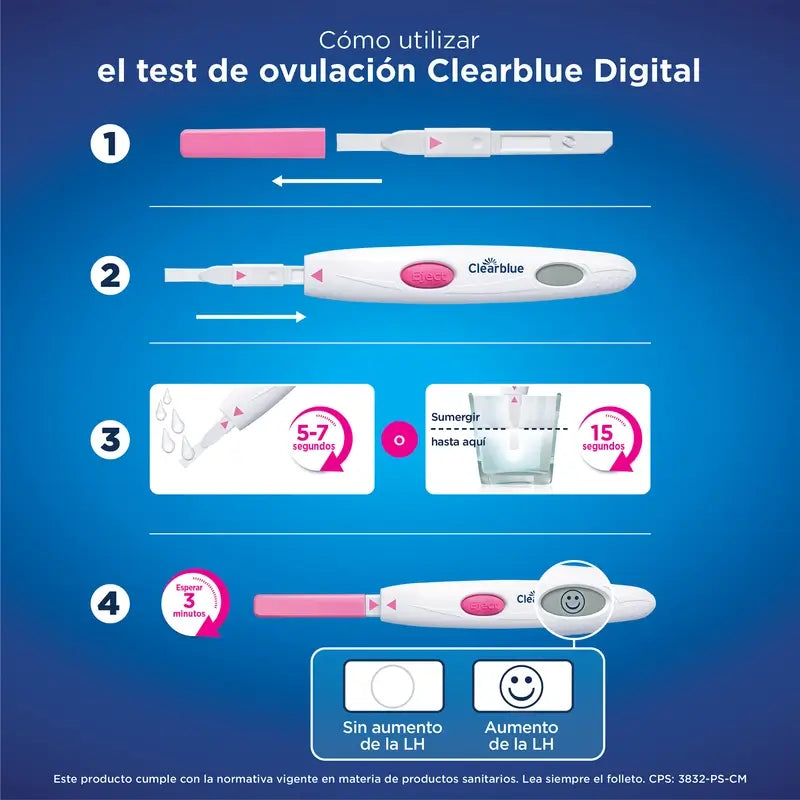Clearblue Pack Digital Test Embarazo 3 Pruebas + 3 Test Ovulación 30 Varillas