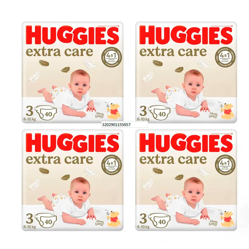 Huggies Pañal Extra Care Talla 3 (5-9Kg), Pack 4 X 160 Unidades