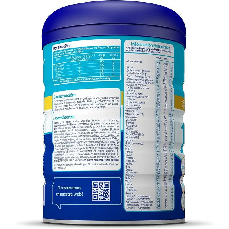 Nutribén Innova 1 Top Protein Leche inicio, 4 X 800 gr