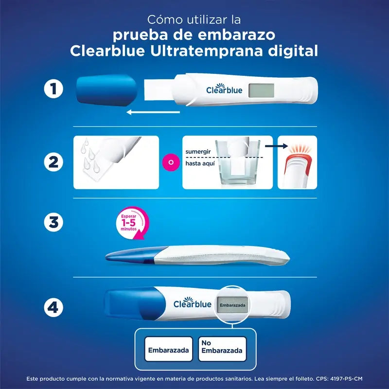 Clearblue Pack Ultratemprana Digital Test De Embarazo, 6 pruebas