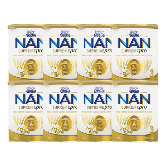Nestlé Nan Supreme Pro 3 Leche de crecimiento, 8X800 gr