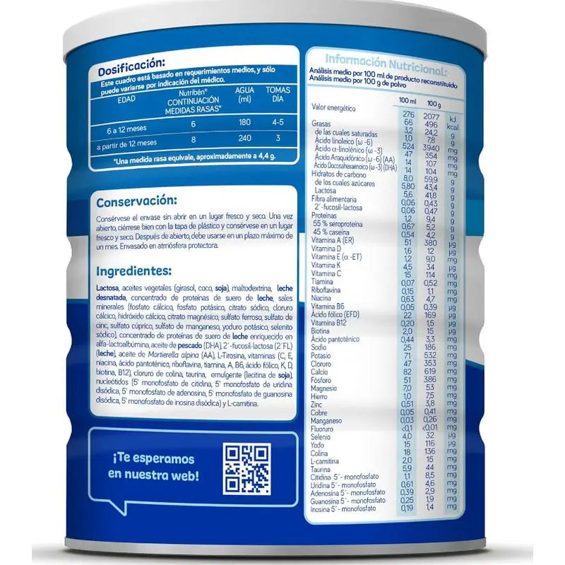 Nutribén Pro-Alfa 2 Leche Continuación, 8 X 800 gr