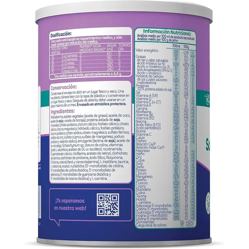 Nutribén Soja Leche hidrolizada, 8 X 400 gr