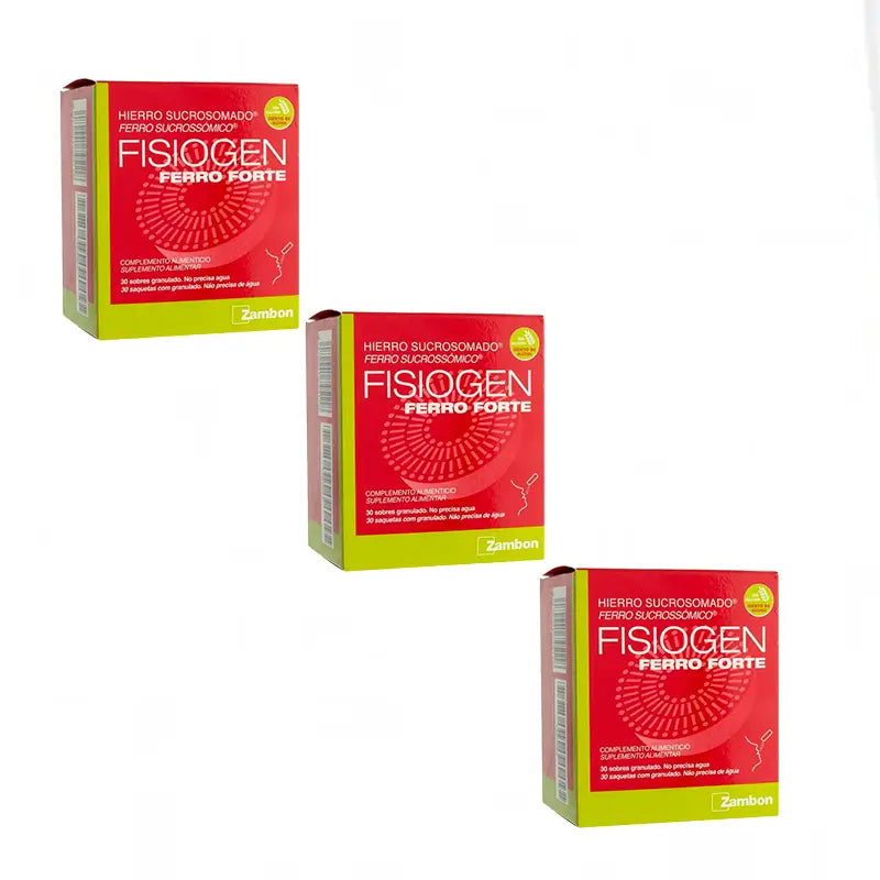 Fisiogen Ferro Forte, Pack 3x30 Sobres
