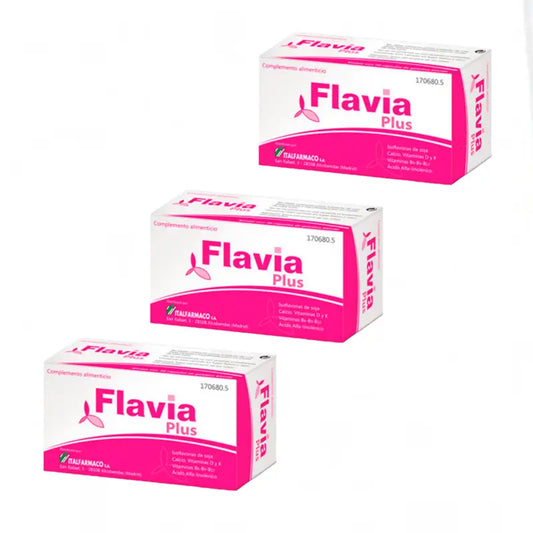 Flavia Plus Nutraceutico, Pack 3x30 Cápsulas