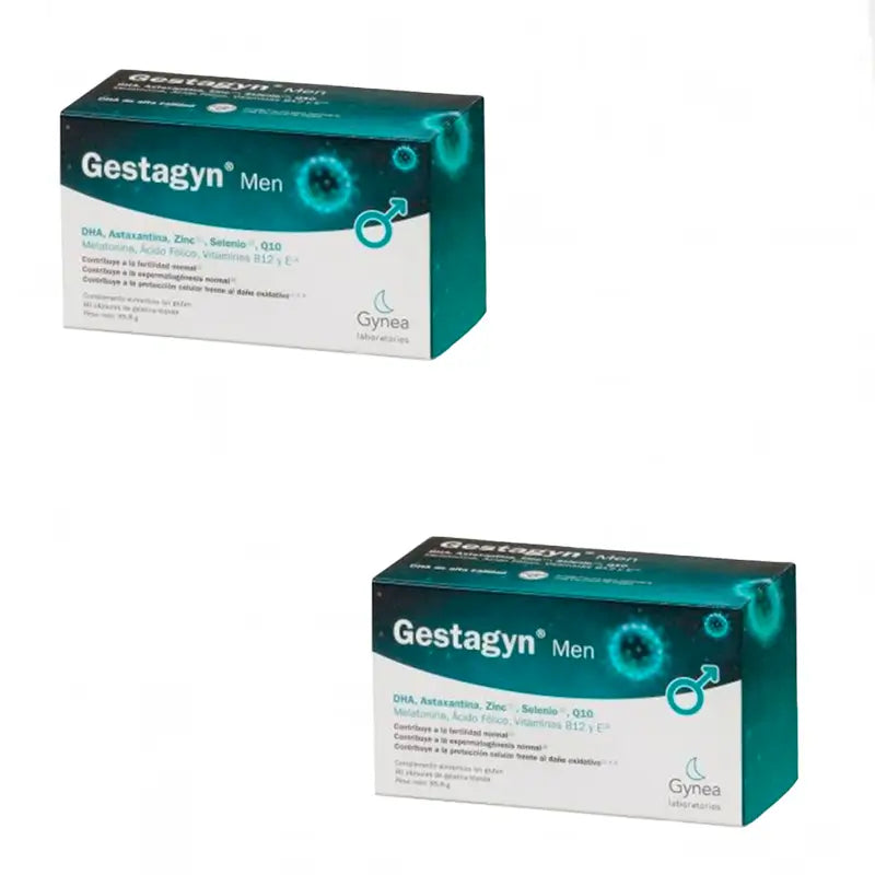 Gestagyn Men Cápsulas Gelatina Blanda, Pack 2x60 Cápsulas