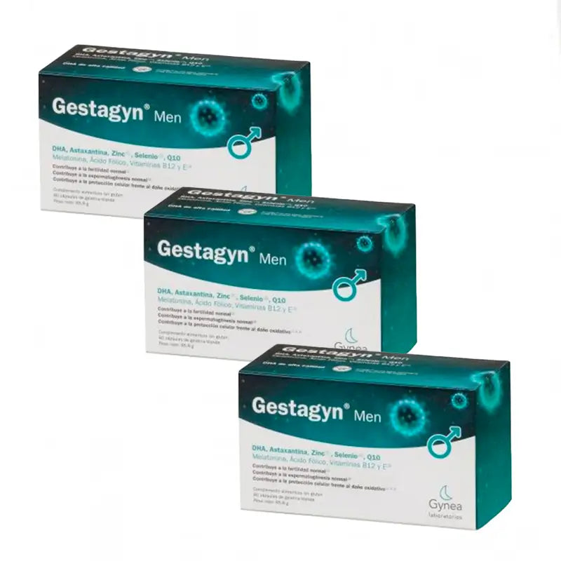 Gestagyn Men Cápsulas Gelatina Blanda, Pack 3x60 Cápsulas