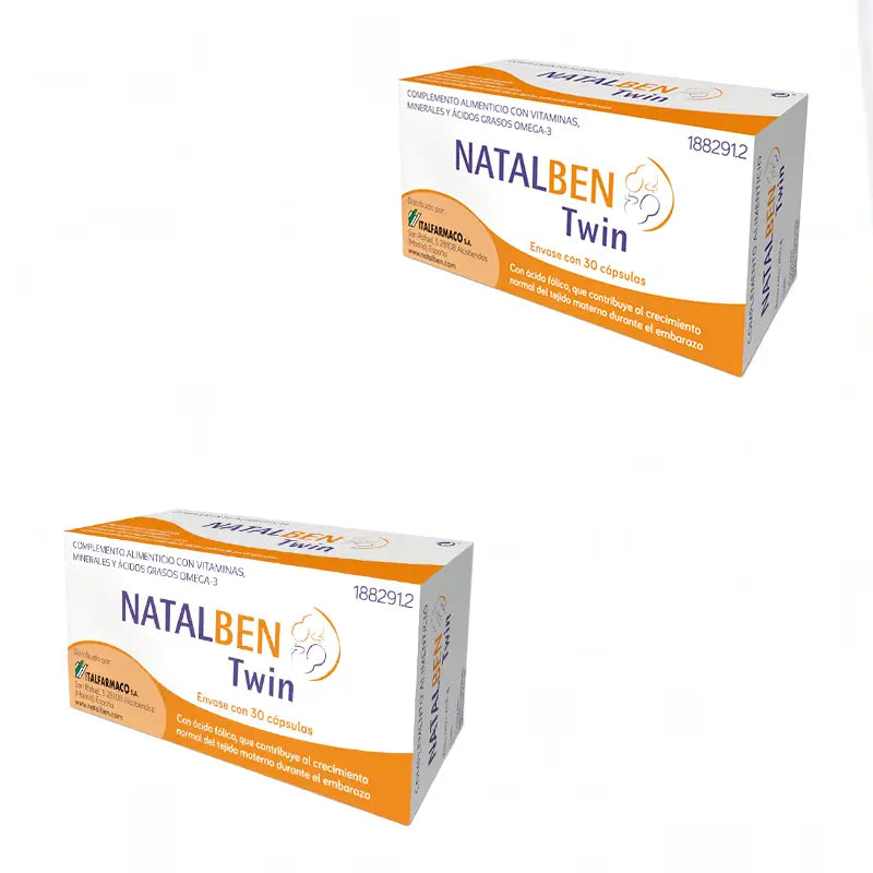 Natalben Twin Nutraceutico, Pack 2x30 Cápsulas