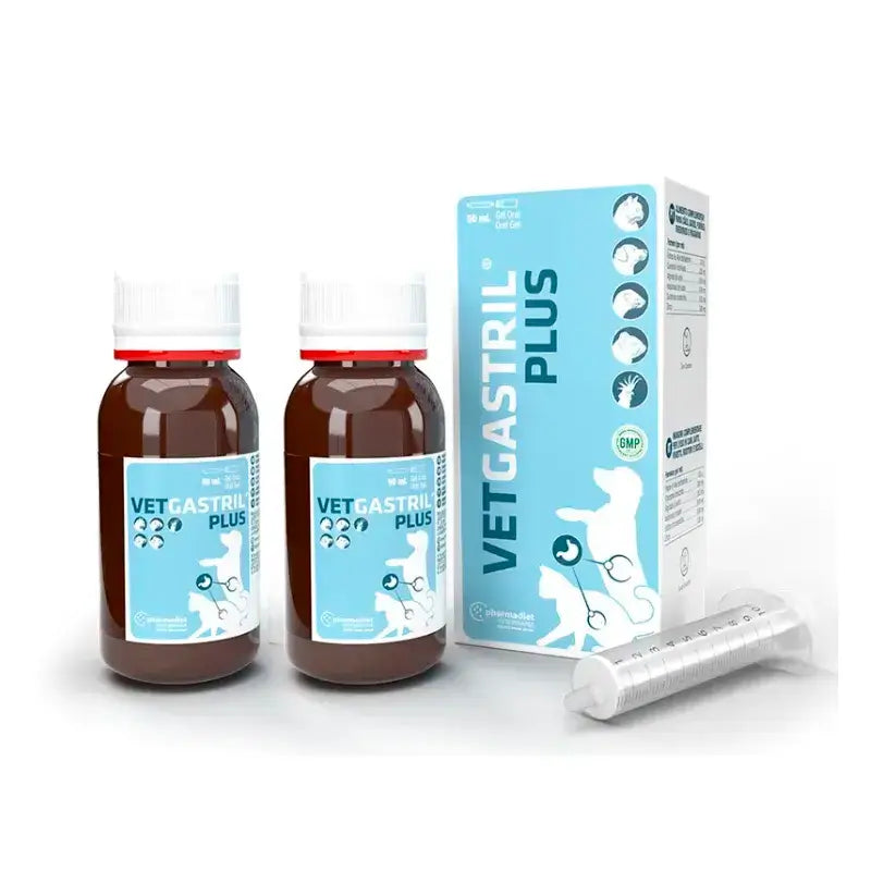 Pharmadiet Vetgastril Plus Protector Gástrico Para Perros y Gatos, Pack 2 x 50 ml